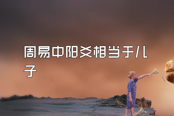周易中阳爻相当于儿子