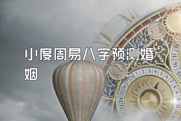 小度周易八字预测婚姻