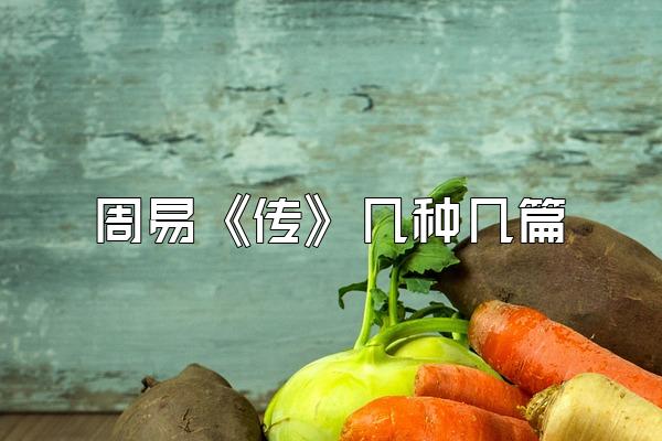周易《传》几种几篇